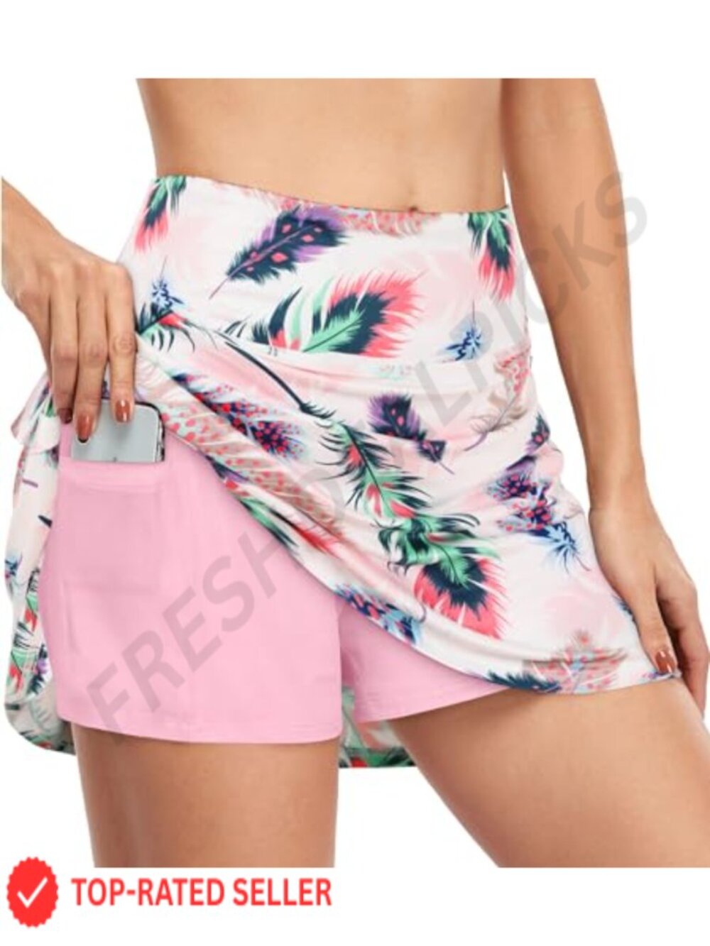 Fulbelle Women's High Waisted Tennis Skort Athletic Golf Skirt with Pockets
